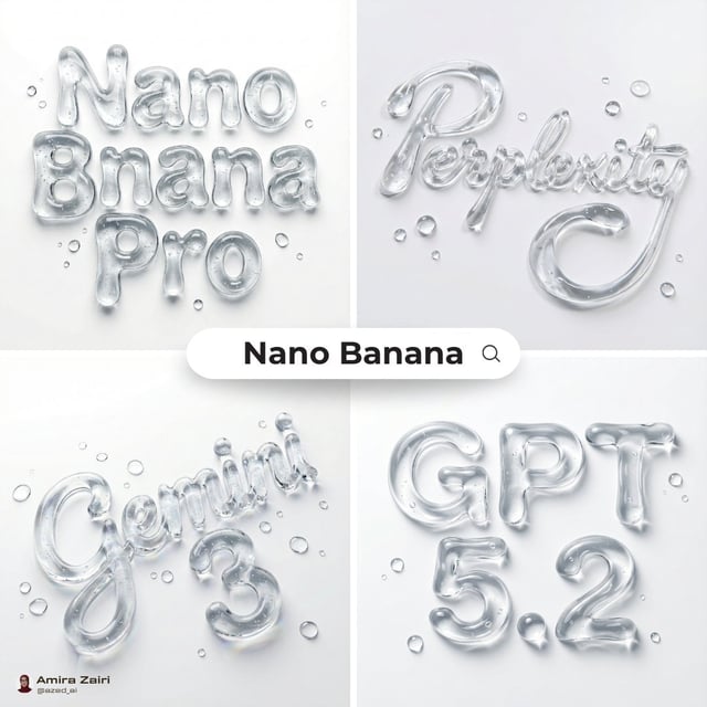 Abstract liquid typography spelling "text", thick transparent water-gel material, hyper realistic re