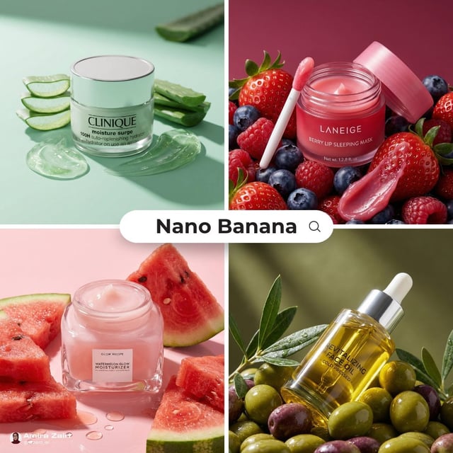 [product], premium skincare product ad, the product placed directly on and surrounded by fresh [frui