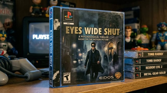 playstation 1 game case with a movie tie-in game that seems like a real game you may have played bac