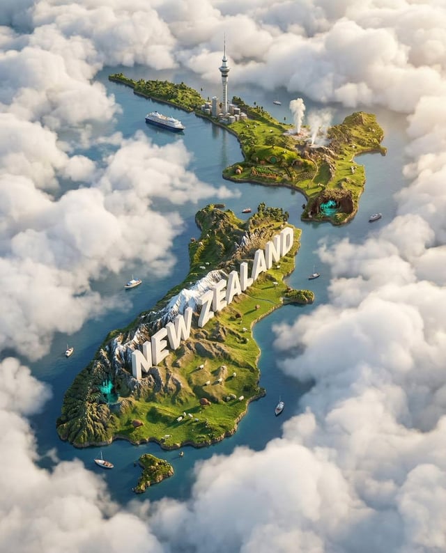 Create an ultra-HD, hyper-realistic digital poster of a floating miniature island shaped like [Count