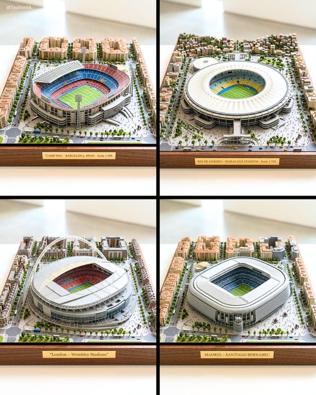 Ultra-detailed large-scale miniature diorama of [STADIUM NAME] in [CITY] presented as a premium muse