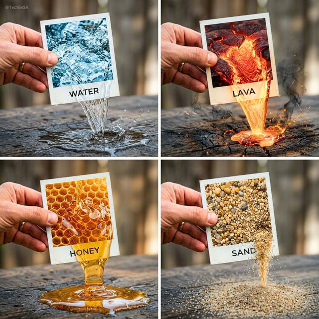 A hyper-realistic 3D photo concept showing a hand holding a square polaroid photo labeled “ELEMENT”.