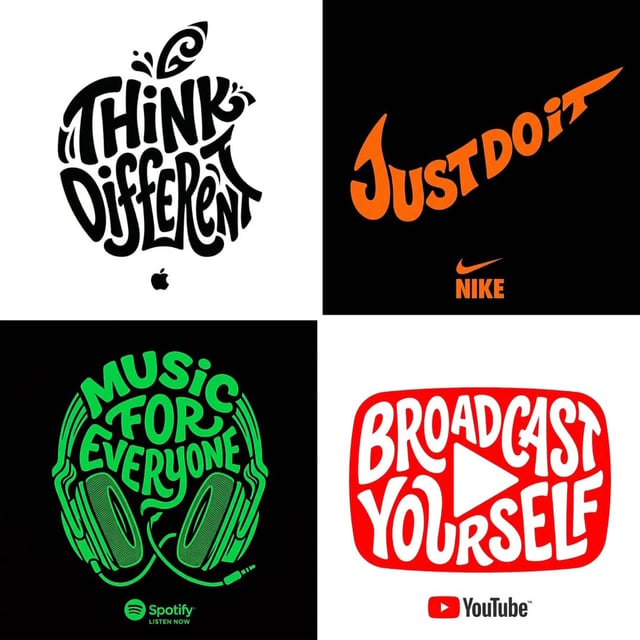 Create a typographic illustration shaped like a [OBJECT], where the text [BRAND SLOGAN] forms the sh
