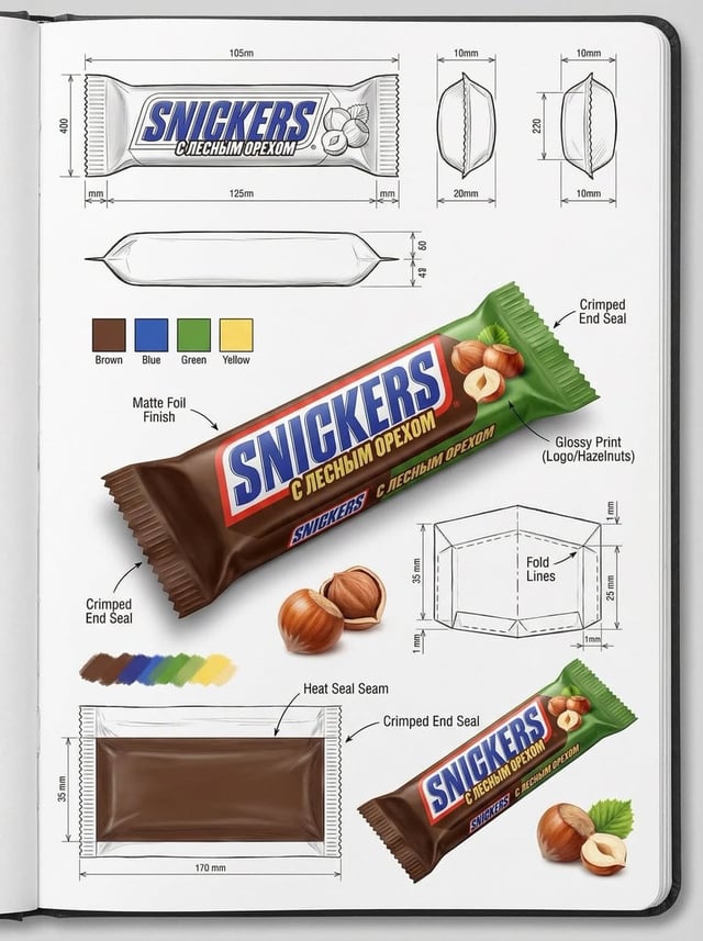 Using the attached image, create an illustration sheet of professional industrial design packaging f
