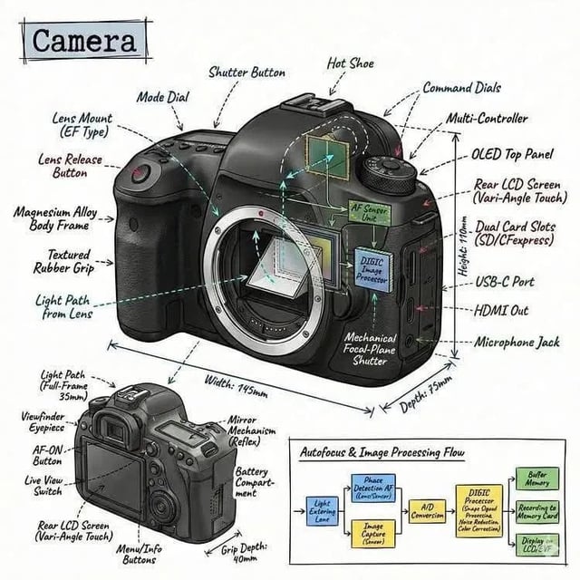 Create an infographic image of [OBJECT], combining a realistic photograph or photorealistic render o