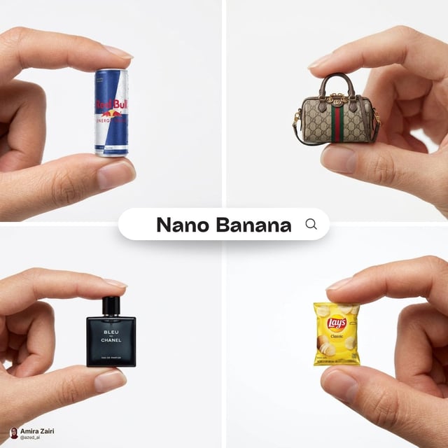 A high-resolution advertising photograph of a realistic, miniature product in the attached image, he