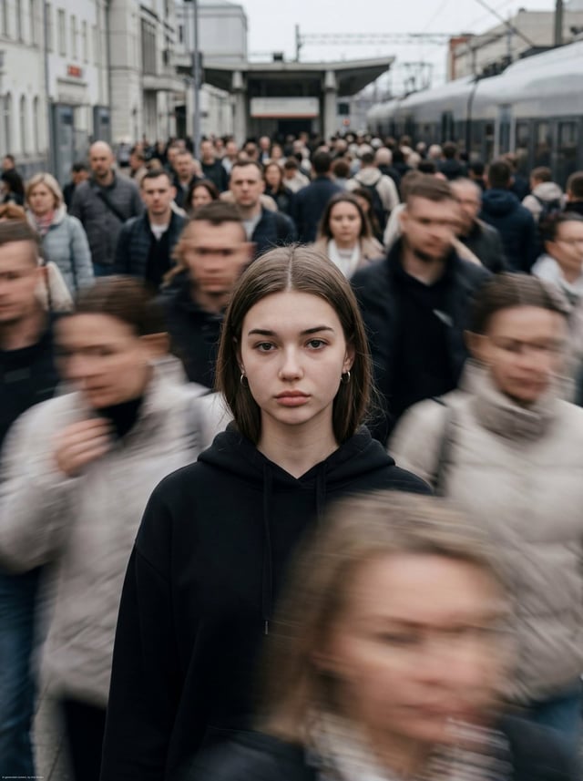 Cinematic motion-blur photography shot on a Leica SL3 with a 50mm Summilux at f/2.8, captured from a