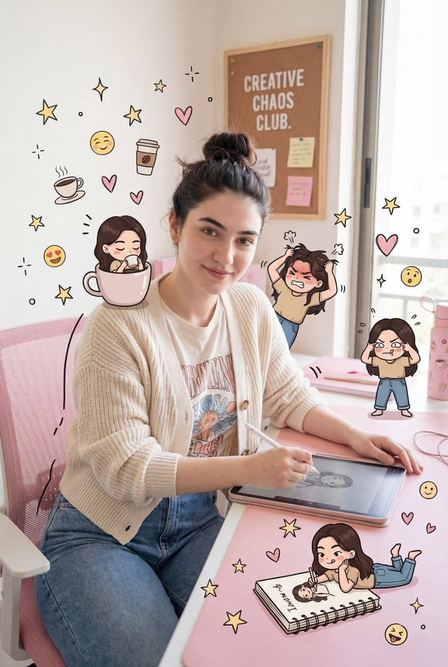 Use the reference photo to create a realistic female character, soft smile, with a fun and natural e
