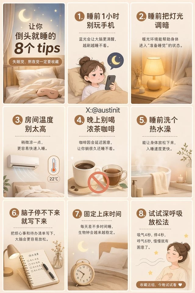 生成一张适合小红书发布的 3:4 竖版九宫格海报，整体为 3列 × 3行 排版，九个宫格边界清晰，方便后期直接切割成 9 张单图发布。整体风格干净、高级、统一，适合女性向健康生活方式内容，具有小红书爆