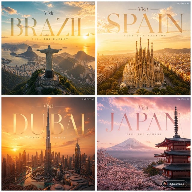 Cinematic luxury tourism poster, Spain, iconic view of Sagrada Família in Barcelona rising prominent