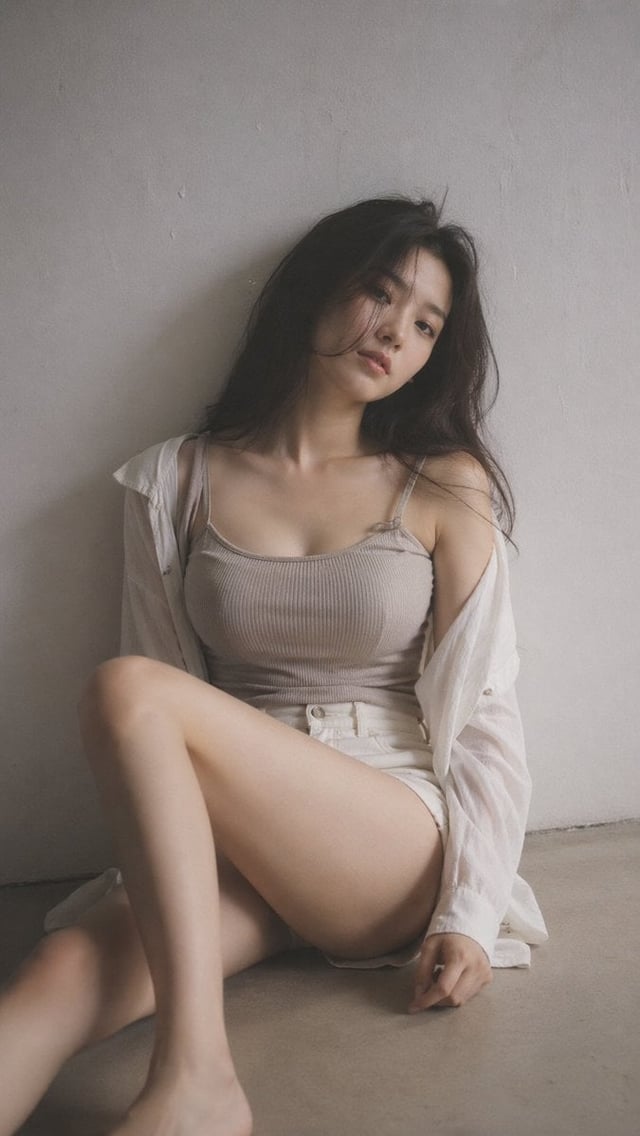 9:16 vertical — editorial portrait, single subject  soft black mist filter, subtle haze, gentle high