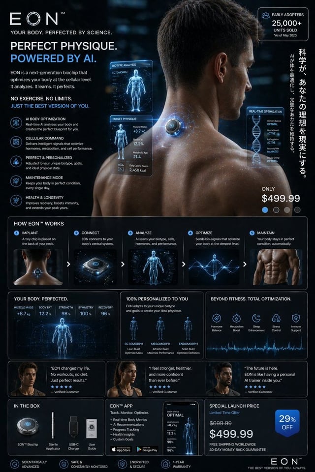 Create a hyper-realistic Japanese-style futuristic product advertisement, ultra-detailed, cinematic 