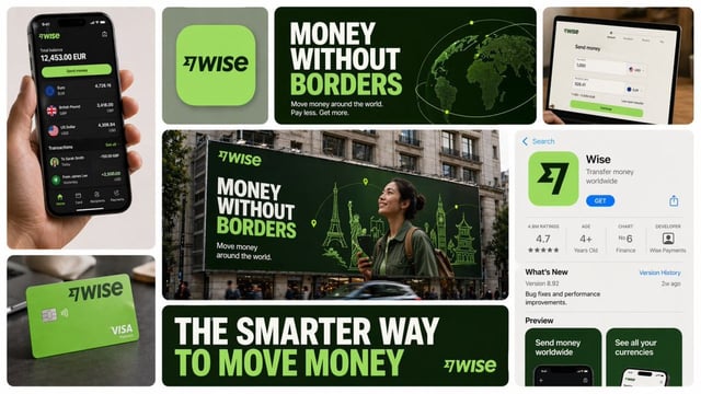 Create a 16:9 horizontal bento-grid brand collage for [BRAND NAME] in a polished contemporary campai