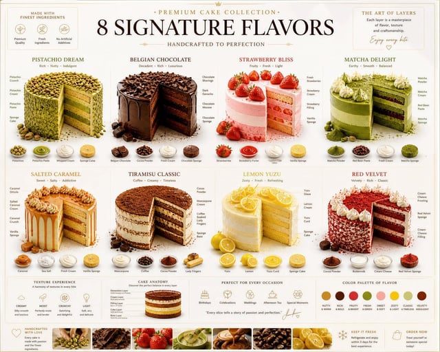 You are a world-class food photographer and infographic designer.