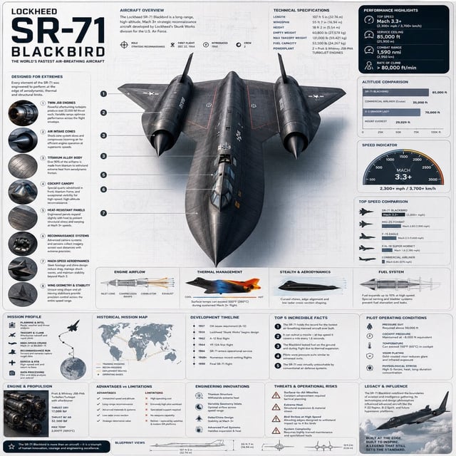 Create a premium square “reference-style aviation infographic” centered around the legendary Lockhee