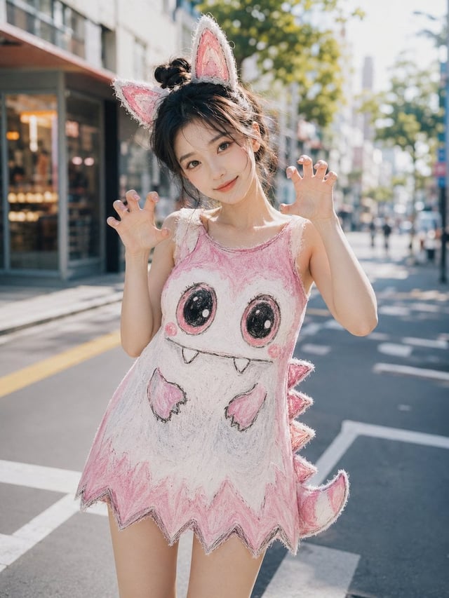 生成一张 3:4 竖版写实摄影质感的创意时尚女性写真。