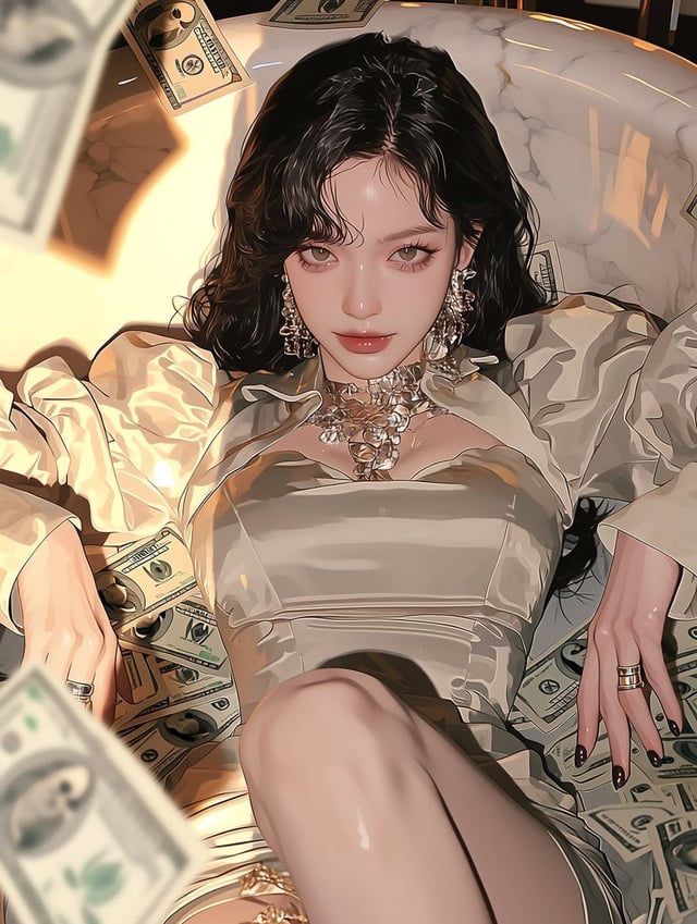 masterpiece, best quality, ultra detailed, semi-realistic anime style, cinematic luxury lighting, (외