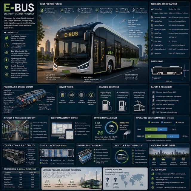 Create a premium square “reference-style sustainable transportation infographic” centered around a f
