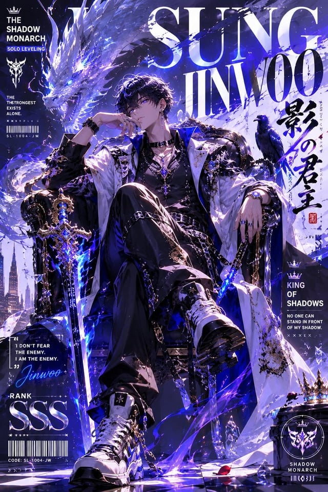 [CHARACTER NAME] Create a high-end anime fashion poster-style vertical key visual based on the attac
