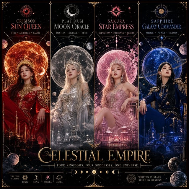 Theme: Four goddesses ruling four cosmic kingdoms