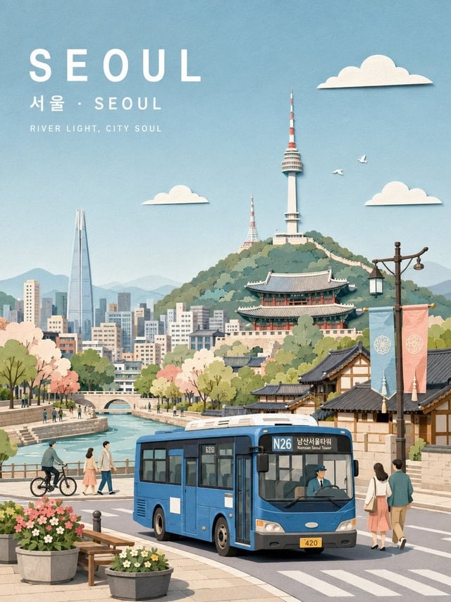Create a refined wide landscape travel-poster illustration of [CITY NAME].