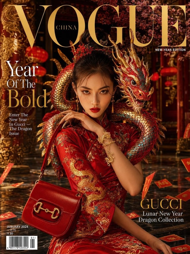 VOGUE CHINA NEW YEAR EDITION luxury fashion magazine cover