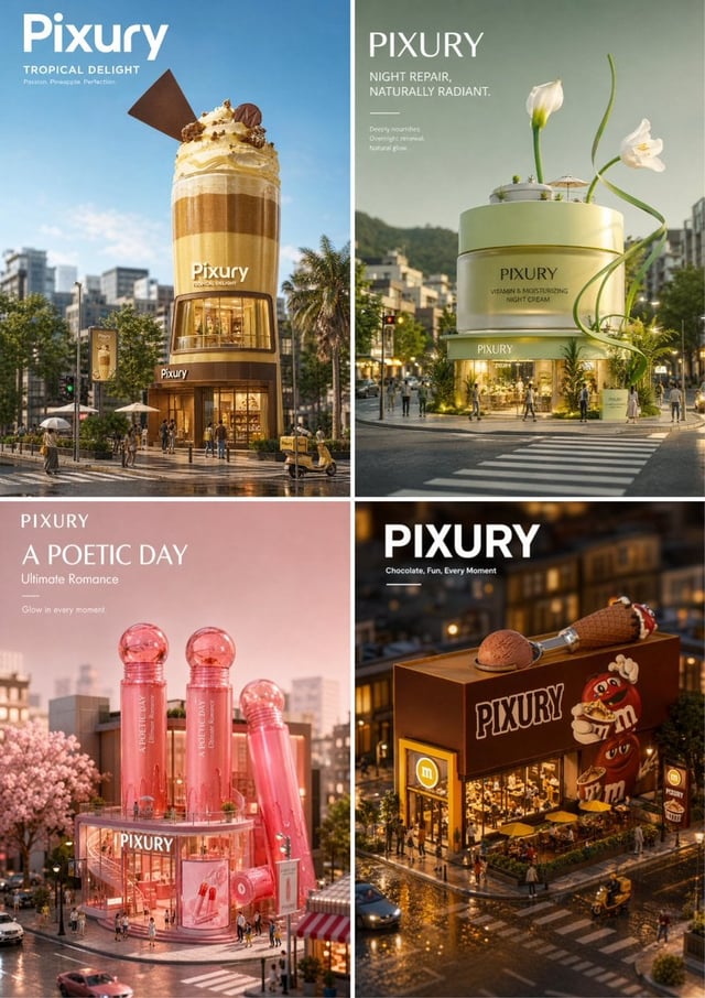 [General Tips for Brand Miniature Architecture Posters]  Please generate a vertical 2:3 ultra-realis