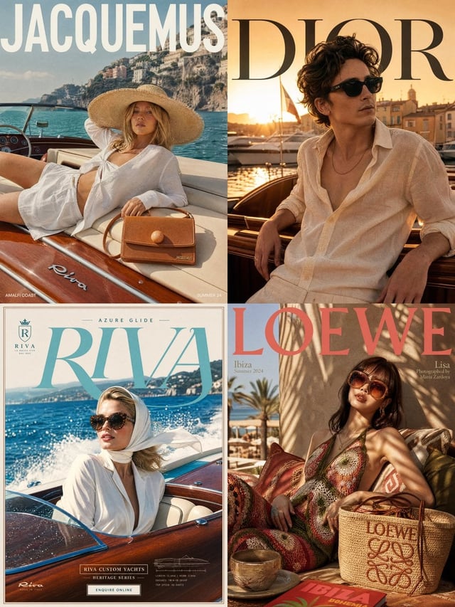 Margot Robbie for Riva Yachts is the ultimate summer vibe. Silk headscarf, tortoiseshell sunglasses,