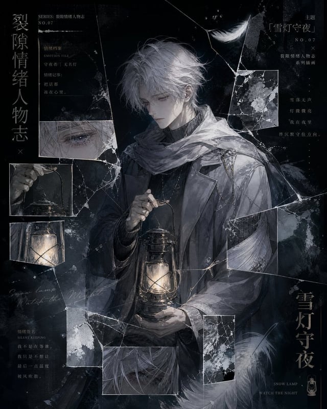 Create a vertical [Aspect Ratio] original anime-style emotional illustration poster.