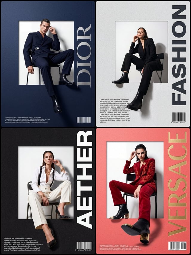 A precise, single full-page, high-resolution photographic print of a dynamic, 3D pop-out [Luxury Fas