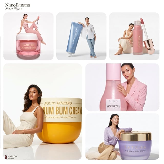 Create an ultra-detailed hyper-realistic beauty editorial photograph of a model interacting with an 