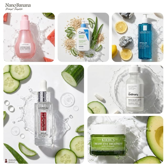 [Product], centered top down flat lay, surrounded by [Ingredients], fresh slices and whole pieces, g