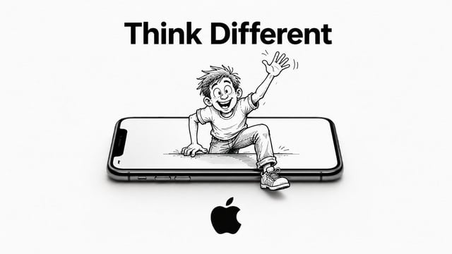 Creative composite brand advertisement, 16:9 horizontal aspect ratio, clean white background, studio