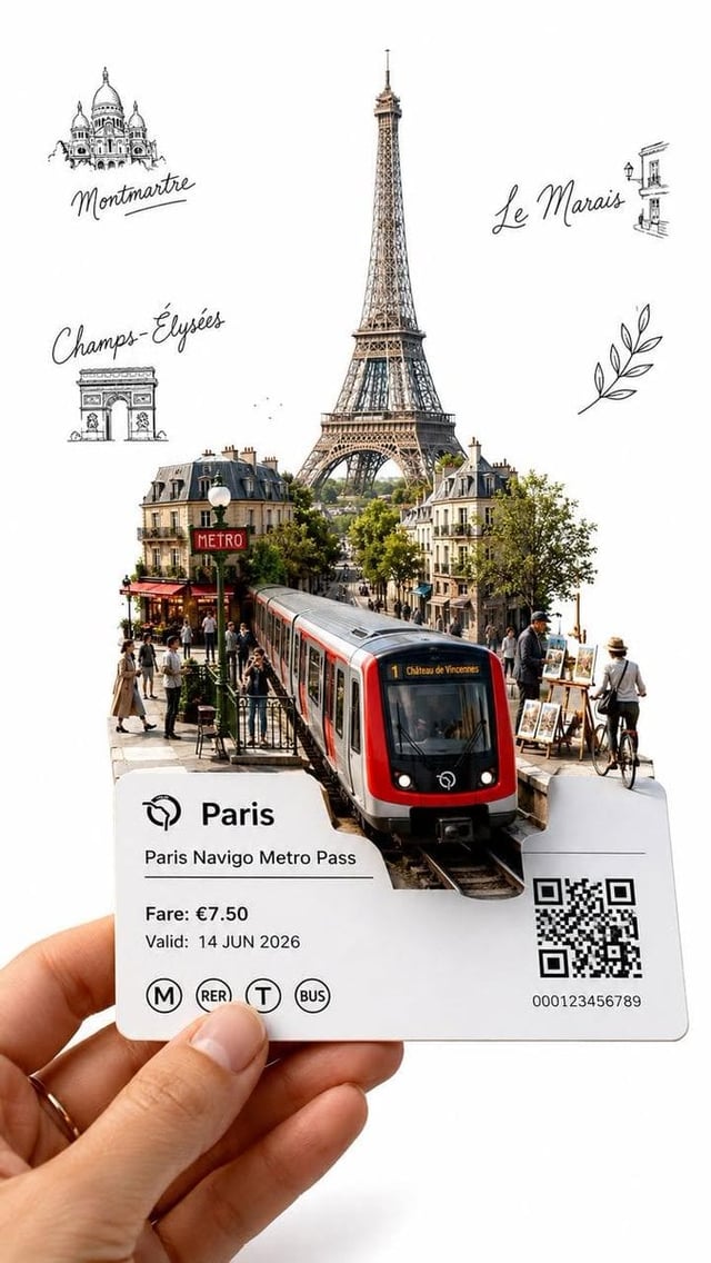 Create a highly detailed, premium travel-art illustration featuring a hand holding a white [City Nam
