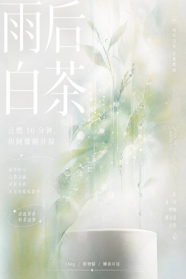 围绕[具体主题内容]生成一张明亮、清透、带空气感的信息视觉：画面核心不是清晰写实主体，而是把主题意象溶解成柔焦色雾与细长下坠的流动色痕，形成像被光拉伸、被水汽晕开的背景场；主体色块集中在中部形成朦胧记