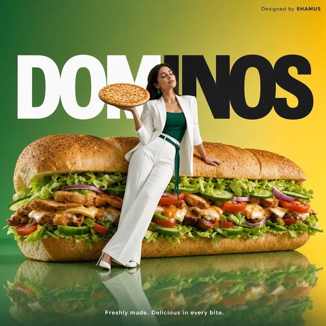 Create a minimalist commercial advertisement featuring an oversized cheese pizza as the hero product
