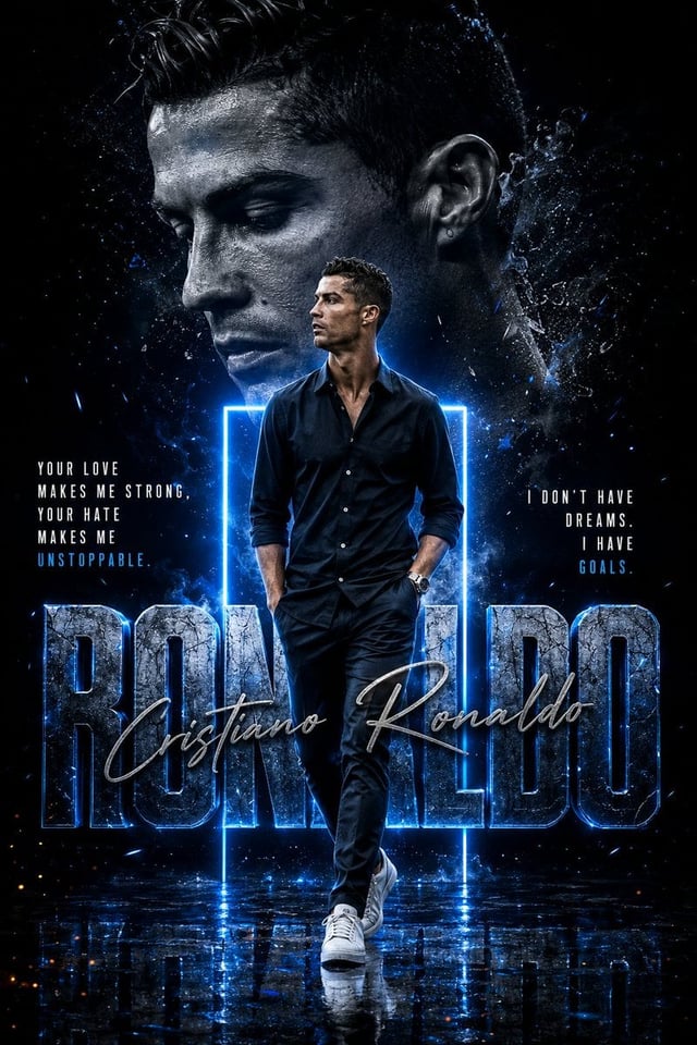 Create a premium cinematic Instagram poster featuring [Celebrity Name] in a bold, dark, high-end edi