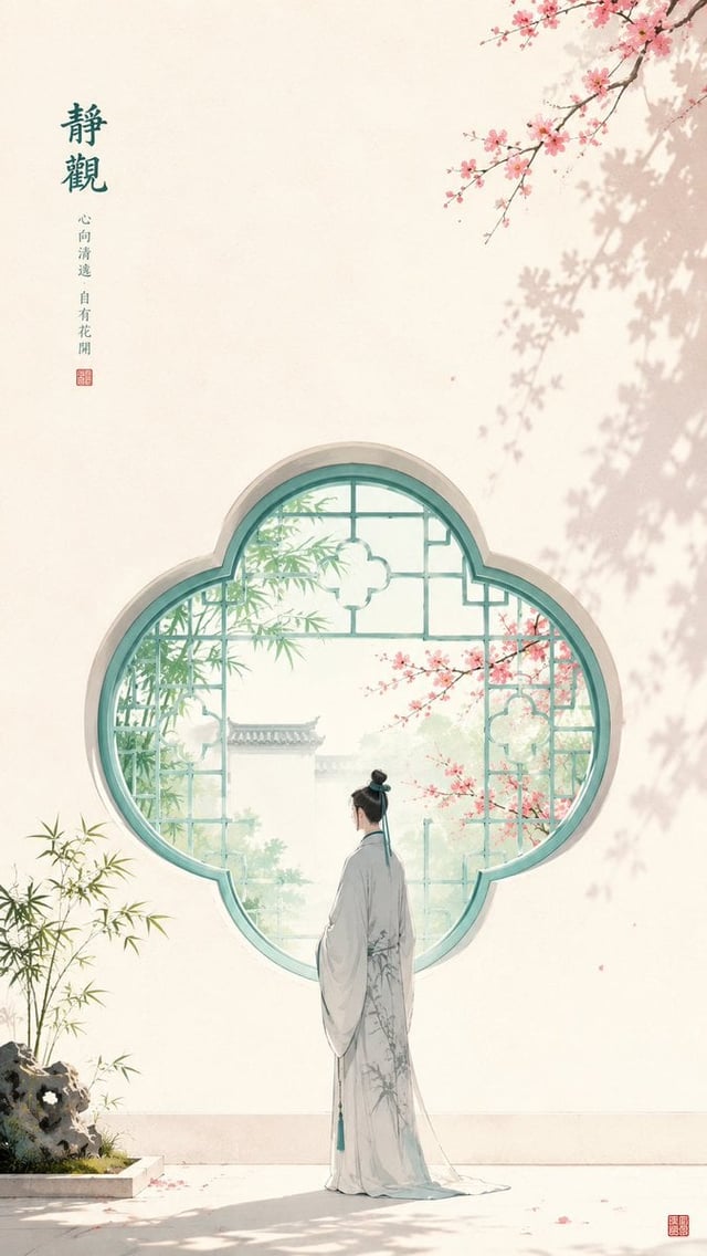 主题方向：东方禅意极简人物海报