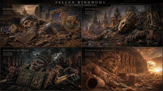 2x2 grid, 16;9, do this for 4 fallen kingdoms {