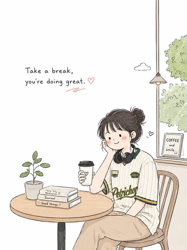 Create a simple and cute Korean doodled editorial illustration based on [Topic].