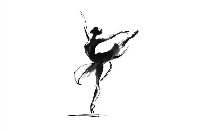 Minimalist paint-style outline of a [Subject], flowing black lines, clean composition, simple yet dr