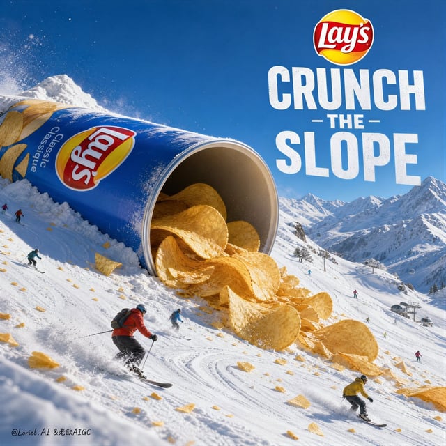 Create an ultra-premium cinematic advertising poster for **Lay’s potato chips**, designed as a hyper