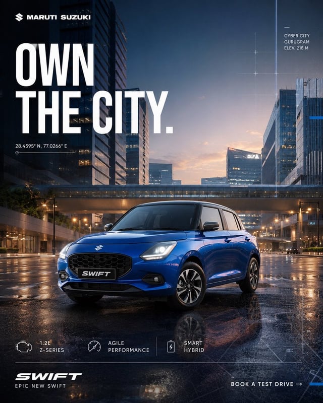 Act as the Global Automotive Creative Director for Maruti Suzuki.