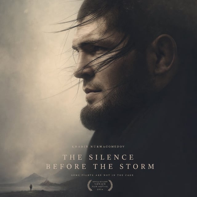 Minimalist art-house movie poster featuring a close-up portrait of [Human] wearing [Clothing], shown