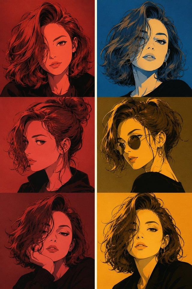 Create a triptych graphic poster on a vertical canvas divided into three horizontal panels, featurin