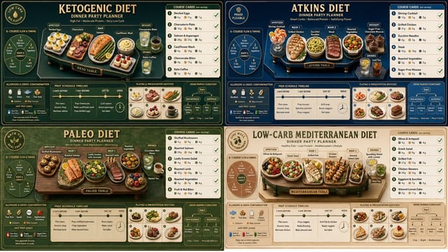 2x2 grid, 16:9, do this for 4 low carb diets: render_target = ( isometric_mod_designer_toy_style_buf