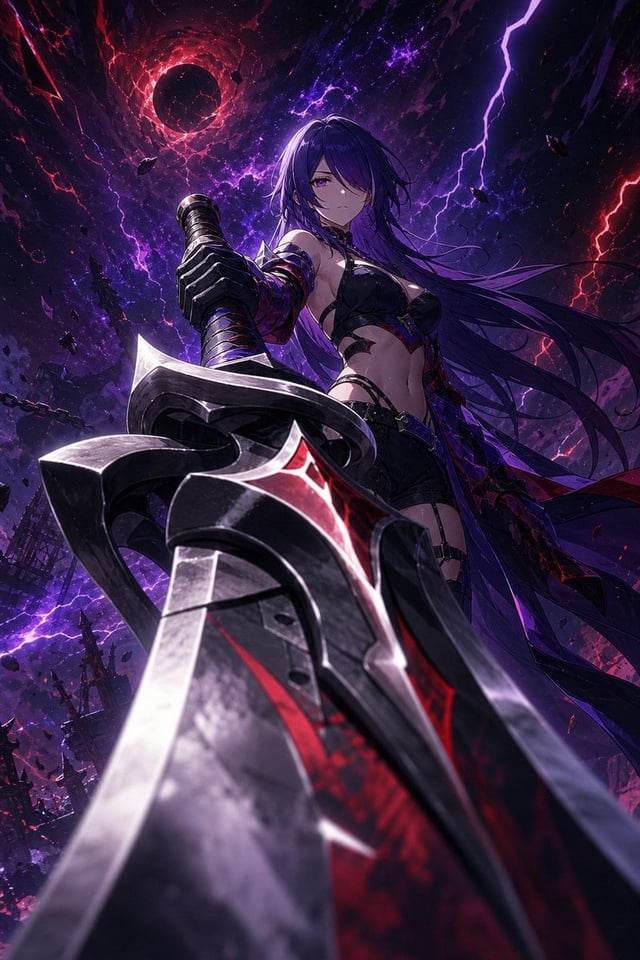 [巨大物体] dominate the extreme foreground