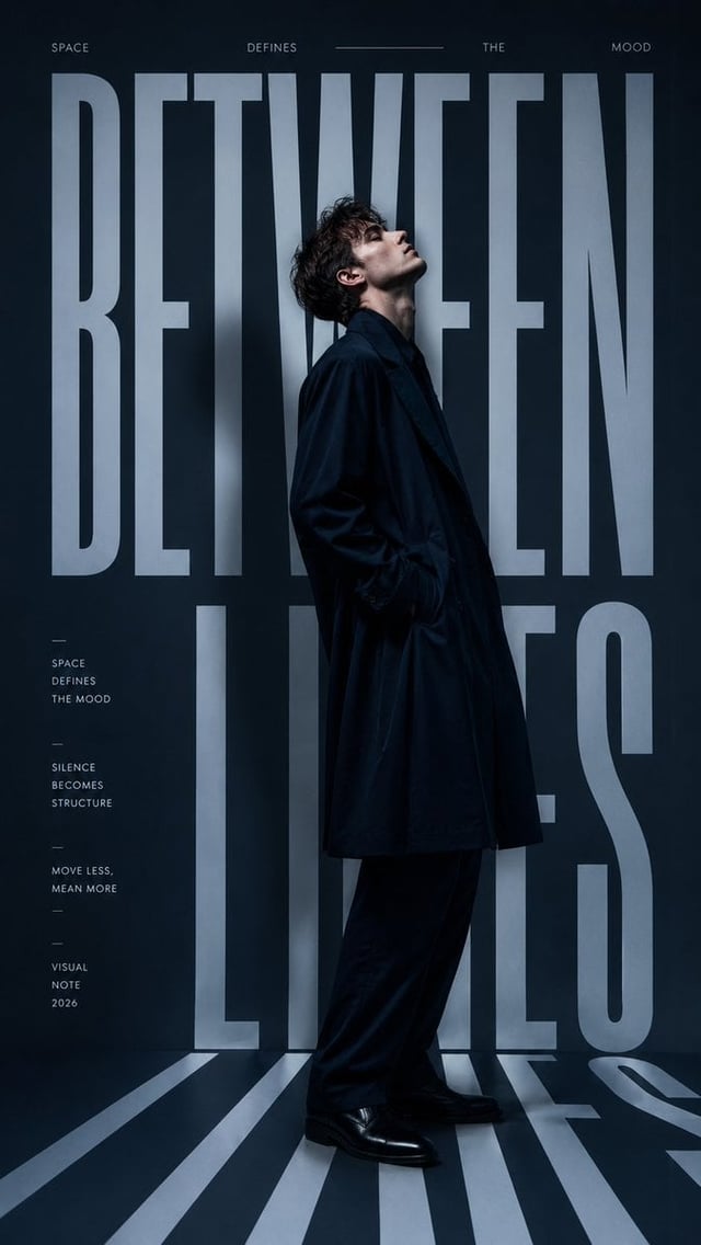 Create a 9:16 high-end spatial portrait editorial poster.