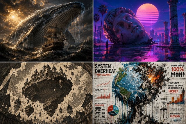 2x2 grid, 16:9, AI infers: x = "[Subject]" function roll_the_scene(x) {