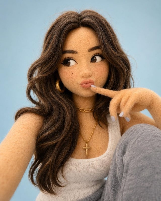 Create a cute stylized 3D character based on the attached photo, with the face recreated as an exact